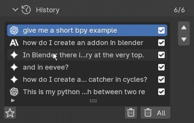History in Chat Companion